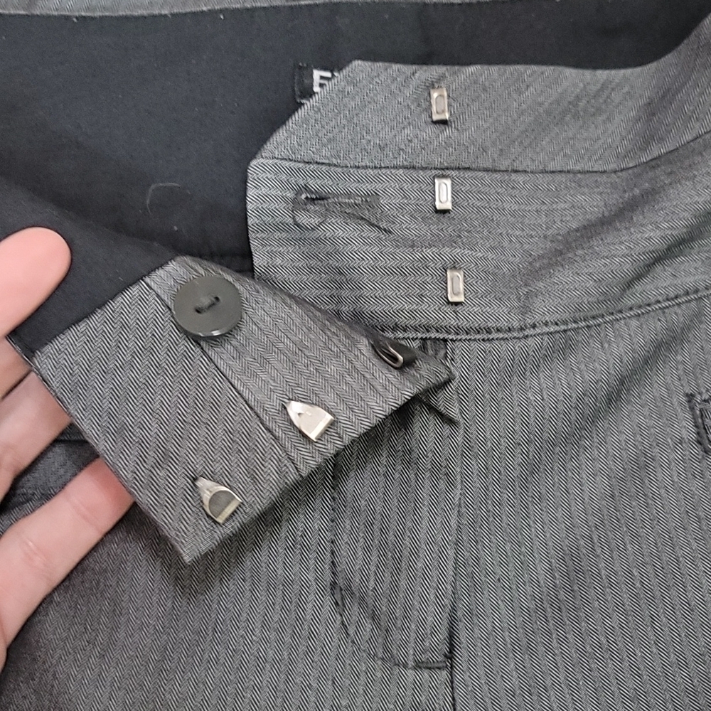 Express | Gray Micro Herringbone Print Editor Pants Trousers Size 2 - Picture 6 of 6